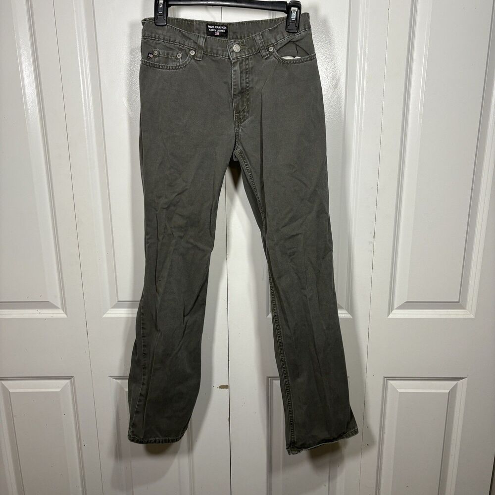 Polo Jeans Co Ralph Lauren Saturday Jeans Mens 2x31 Green Denim Y2K Workwear